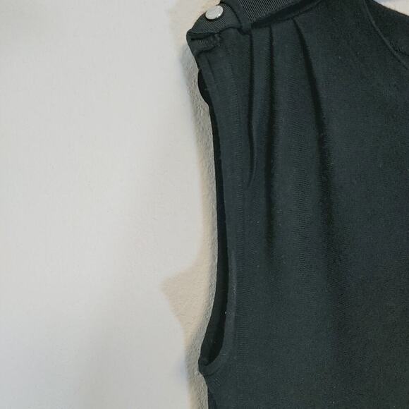 Karen Millen Women's Black Striped Knit Career Dress Sz 4 - Picture 4 of 9